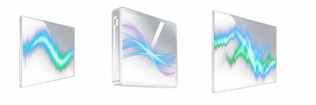 Digital Screen Glass Frame Mockup - Cadre en verre d'&eacute;cran num&eacute;rique - Digitaler Bildschirm-Glasrahmen - Marco de vidrio de pantalla digital - Smart Device Glassmorphism UI Mockup Resource Asset