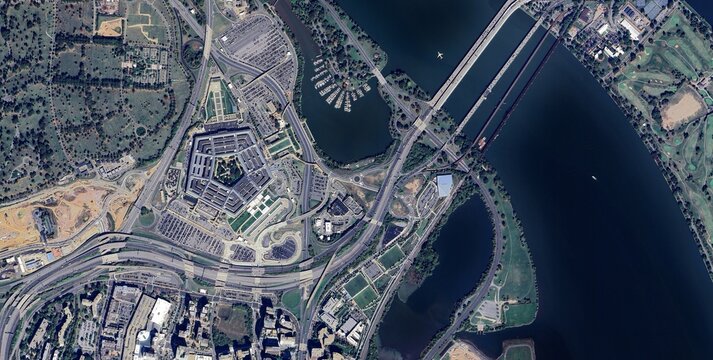 ashington DC Aerial Satellite View, USA