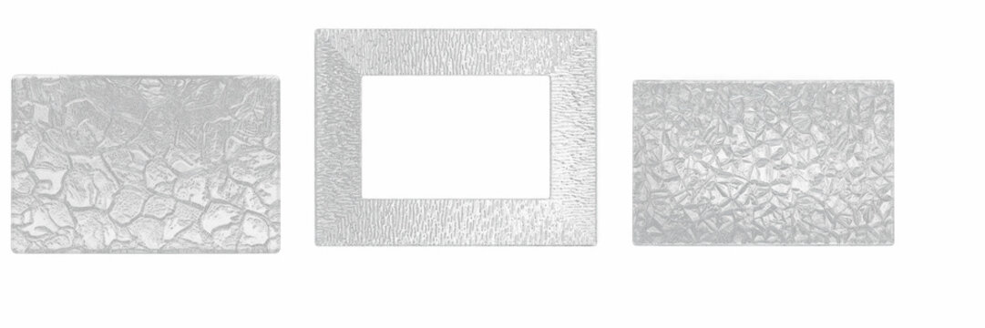 Diamond Cut Glass Frame Mockup - Cadre en verre taill&eacute; en diamant - Diamantschliff-Glasrahmen - Marco de vidrio tallado en diamante - Elegant Refractive Light Design Resource for High-End Media