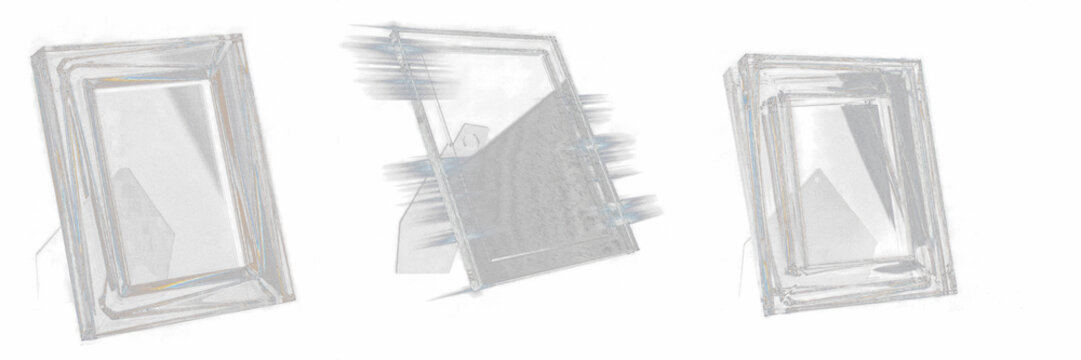 Glass Explosion Forming Border Isolated on Black Background - Explosion de verre formant bordure - Glasexplosion bildet Rahmen - Explosi&oacute;n de vidrio formando borde - Violent Creation Art Asset