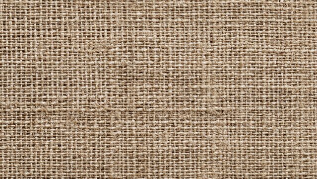 Close-up of Natural Burlap Fabric Texture