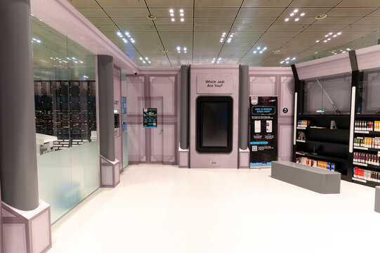 Interior of Singapore's first Star Wars pop-up library at Changi Airport