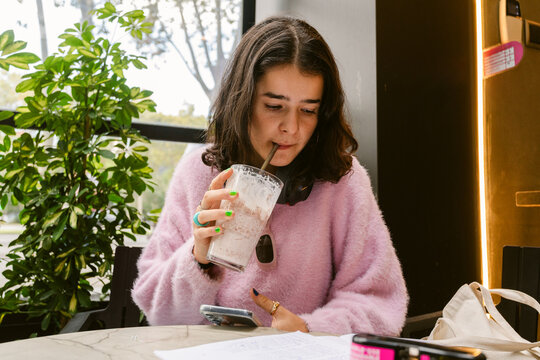 Enjoying Drink Cafeteria 
