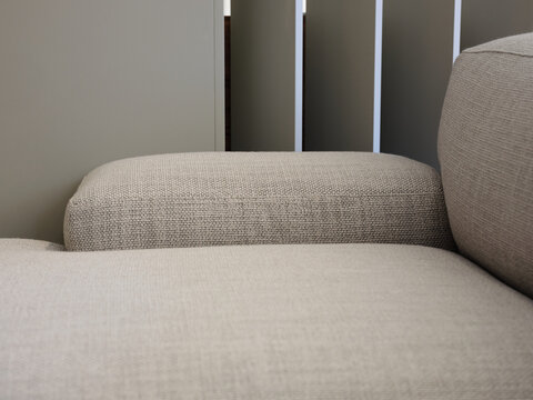 Close-up of an elegant sofa in a corner of a living room




