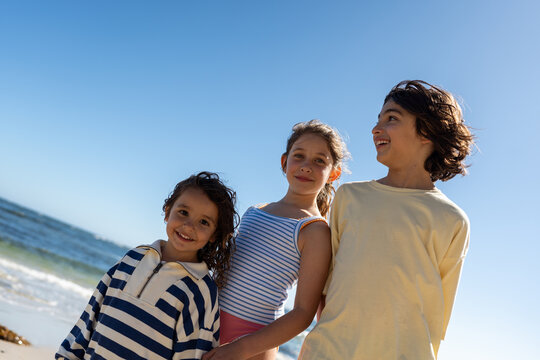 Happy children posing together