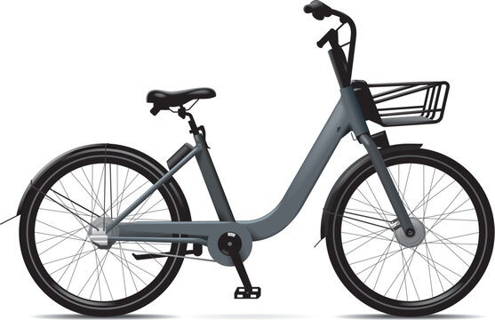 Side illustration of a city bike