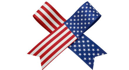 Obraz premium american flag waving in wind on flag day celebration with clear sky background