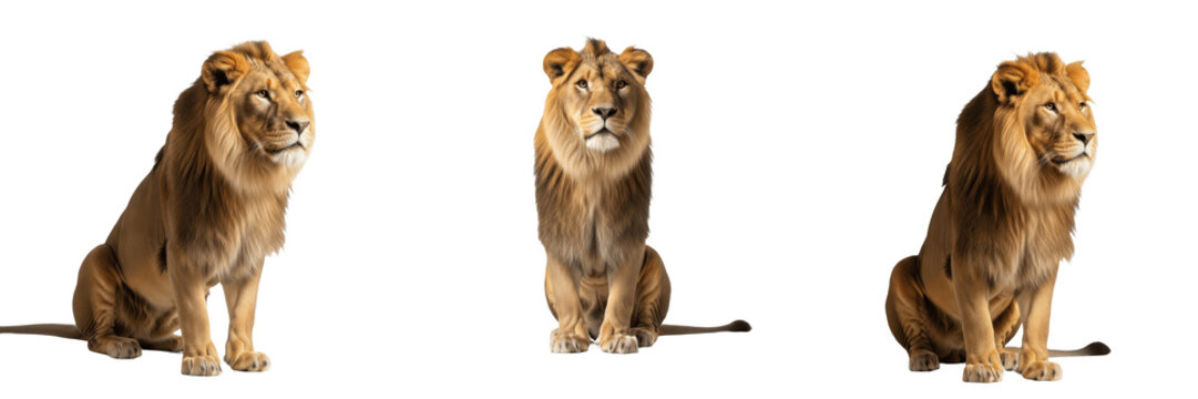 King of the Jungle Lion - Panthera leo - Lion d'Afrique - Le&oacute;n - Majestic Predator Safari SEO Title - African Wildlife Photography Portrait of a Proud Male Lion with Mane in the Wild Grasslands