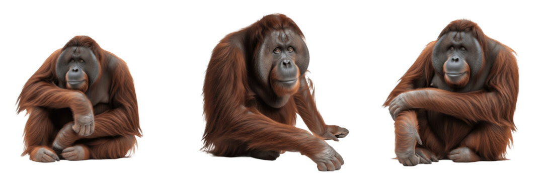 Orangutan of Borneo - Pongo pygmaeus - Orang-outan - Orangut&aacute;n - Red Ape of the Canopy SEO Title - Intelligent Primate in Rainforest Trees Wildlife Photography - Endangered Species Asian Habitat