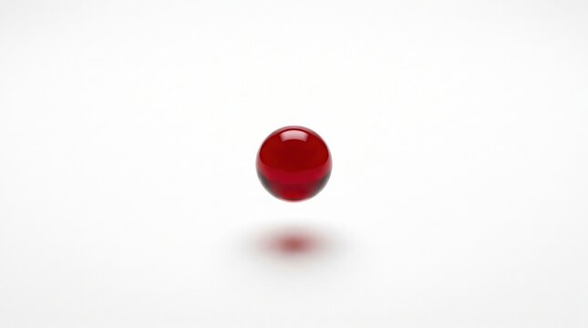 Minimal Red Drop Centered on White Background s1 2