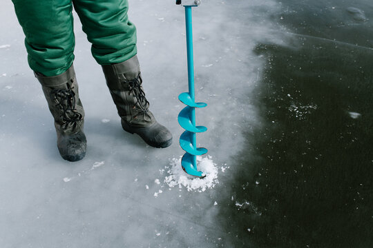 Man Using Hand Auger