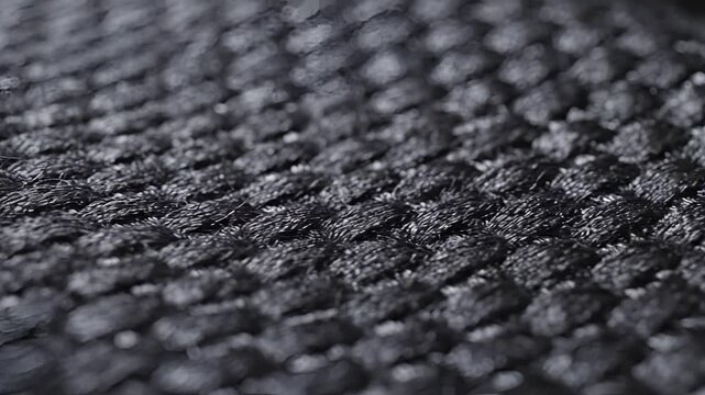 Closeup Macro Shot of Dark Textured Fabric Surface 2.