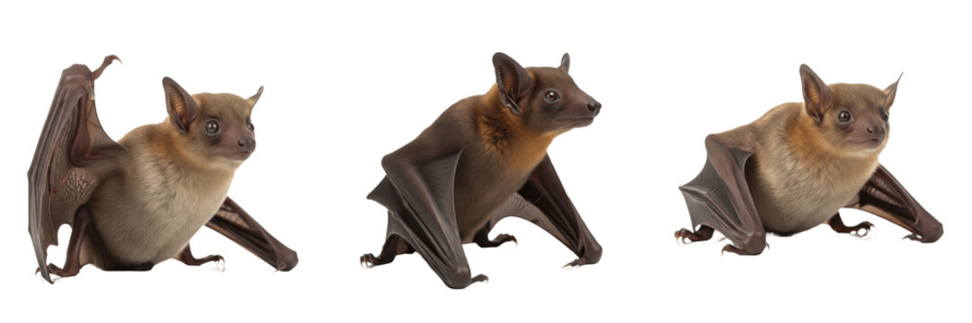 Fruit Bat Flying - Pteropodidae - Roussette - Murci&eacute;lago de la fruta - Flying Fox SEO Title - Large Winged Mammal Eating Tropical Fruit Wildlife Photography - Megabat in Rainforest Canopy Portrait