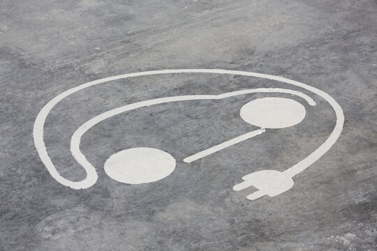 Electric car sign