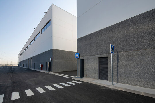 Abstract view of the traffic lanes in a factory