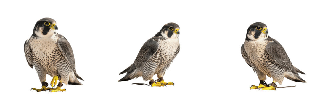 Peregrine Falcon Speed - Falco peregrinus - Faucon p&egrave;lerin - Halc&oacute;n peregrino - Fastest Animal in Flight SEO Title - Diving Raptor Predator in Blue Sky Wildlife Photography - Iconic Bird Portrait
