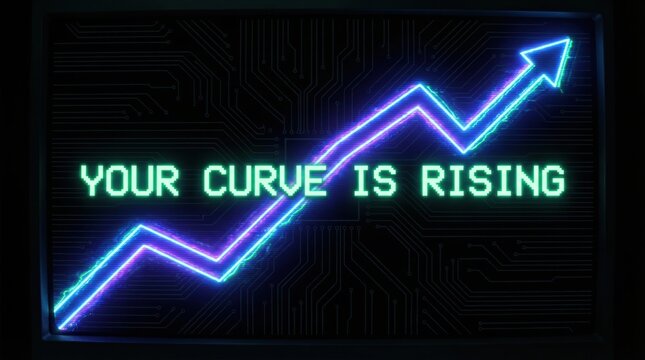 Upward Trending Line Graph Ren: Curve Is Rising