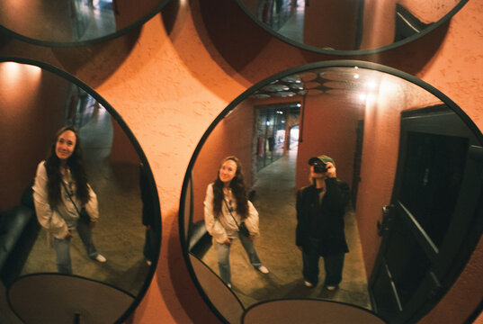 Creative Mirror Reflections Film Style Portrait