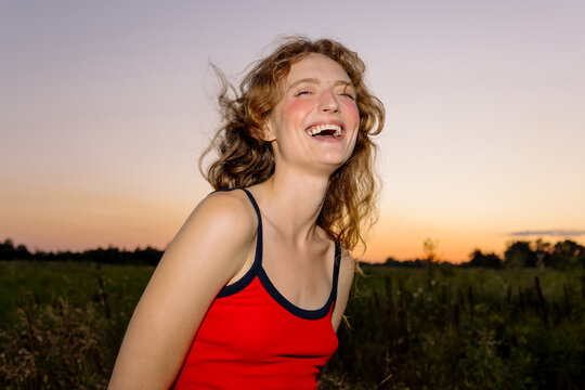 Cheerful redhead