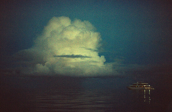 Yacht at Blue Dusk