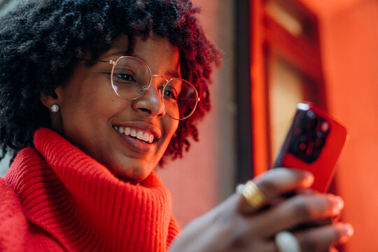 A woman using a mobile phone