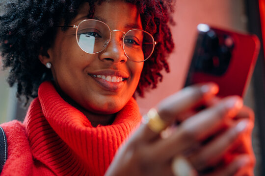 A woman using a mobile phone