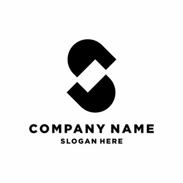 Minimalist S Monogram for Technology and Digital Brand