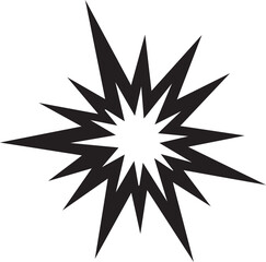 Fototapeta premium Black starburst explosion icon isolated on white background