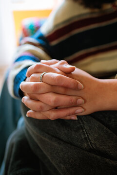 Intertwined Hands With Ring