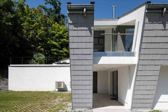 facade and heat pump
