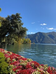 Lake Lugano in Switzerland Photo