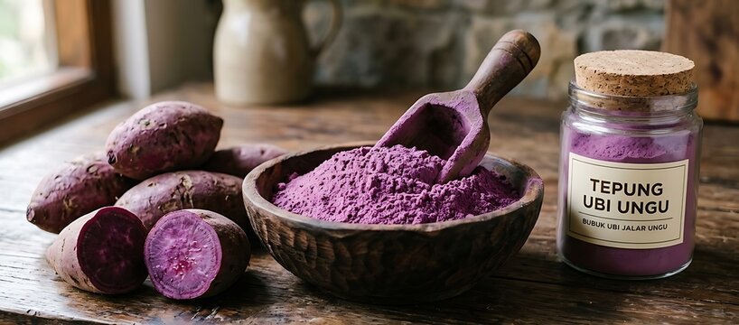 Tepung ubi ungu alami untuk kreasi resep tradisional dan sehat