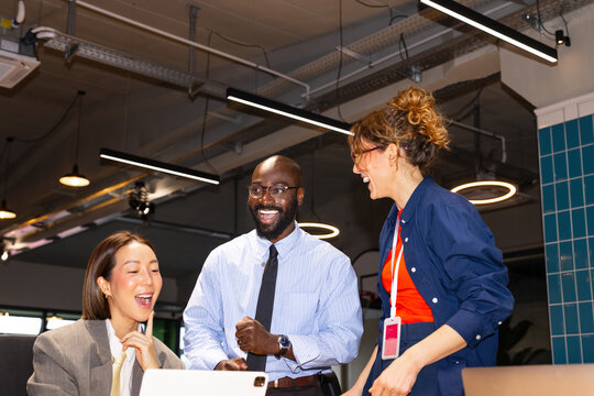Cheerful business team