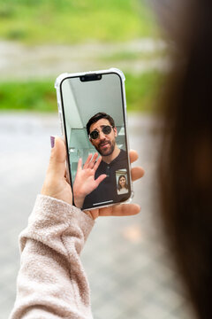 Video Call Showing Customer Waving