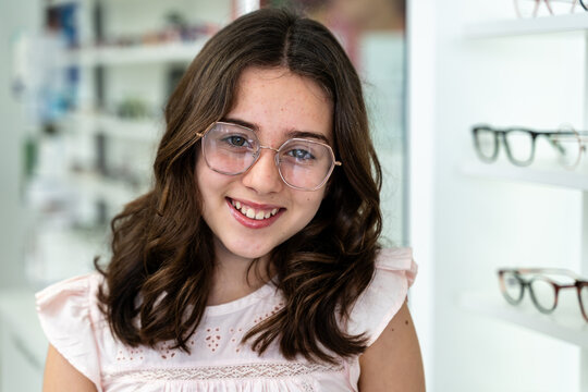 Girl Wearing Eyeglasses Portrait