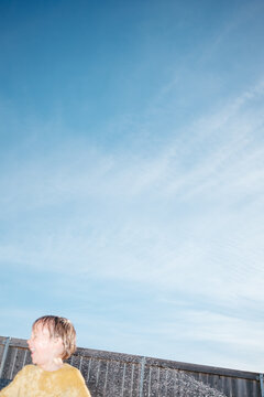 Candid Child Blue Sky 