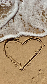 Heart Shape in Beach Sand