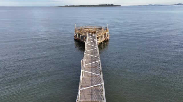 La Pastora Pier At Punta Del Este In Maldonado Uruguay. Beach Life Landscape. Waterfront Pier. La Pastora Pier At Punta Del Este In Maldonado Uruguay. Beachfront Pier.
