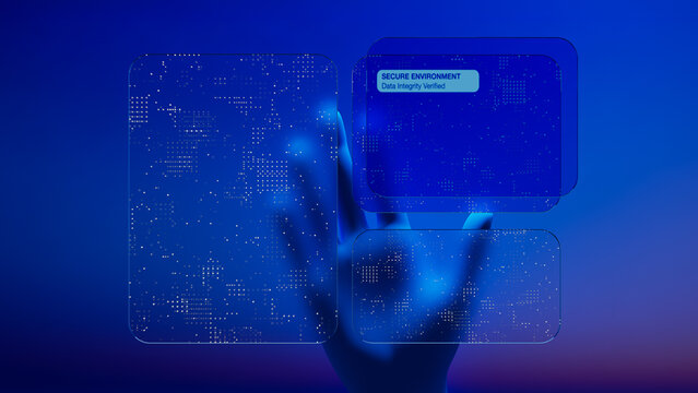 Digital touch confirms identification in secure setting