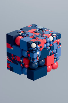 Cyber Voxel Cluster 3D