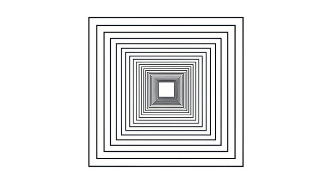 Abstract Square Tunnel Illusion - Infinite Geometric Pattern