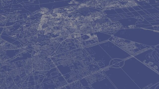 3D looped animation of city - Marrakesh Morocco
