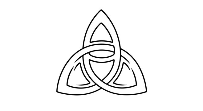 Triquetra Celtic knot symbol representing trinity and eternal life.