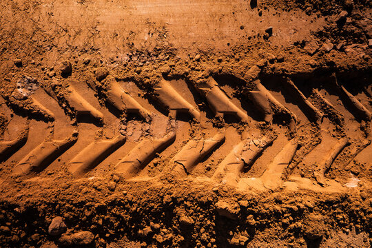 Tractor Tire Tread in Sand