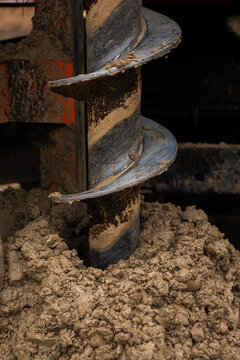 Earth Auger Drilling Soil