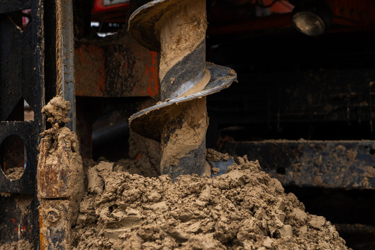 Earth Auger Drilling Soil