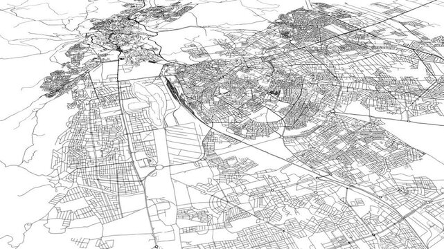 3D looped animation of city - Fes Morocco