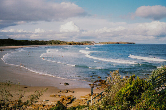 Beach in New South Wales in Australia. shot on film 