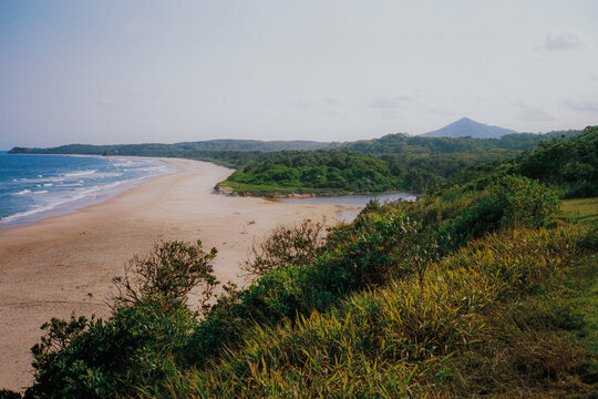 Beach in New South Wales in Australia. shot on film 