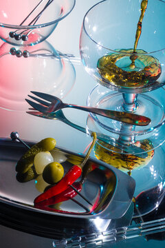 Cola Pour with Garnishes